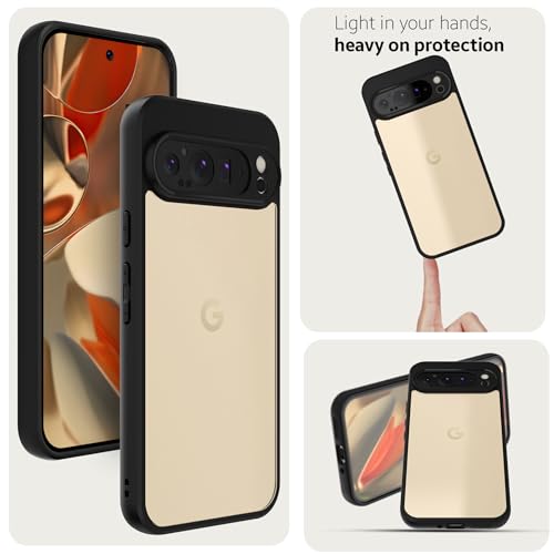 KAPAVER Back Cover Case Compatible for Pixel 9 Pro XL (Black) - Image 3