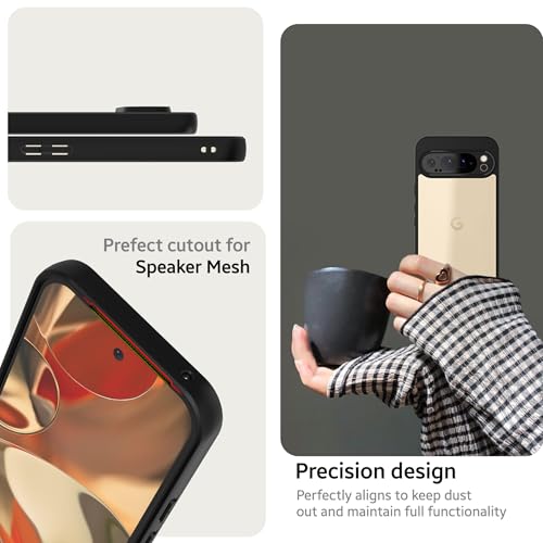 KAPAVER Back Cover Case Compatible for Pixel 9 Pro XL (Black) - Image 4