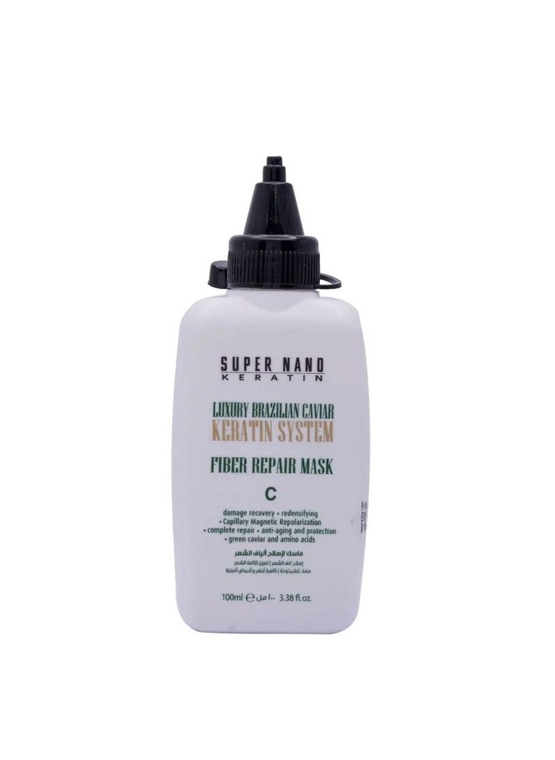 SUPER NANO KERATIN - Super Nano Keratin Luxury Brazilian Caviar Keratin System – 3x100ml | Professional Hair Reparation & Anti-Frizz Treatment | Sulfate-Free | Smooth, Shine & Strength Formula - Image 1