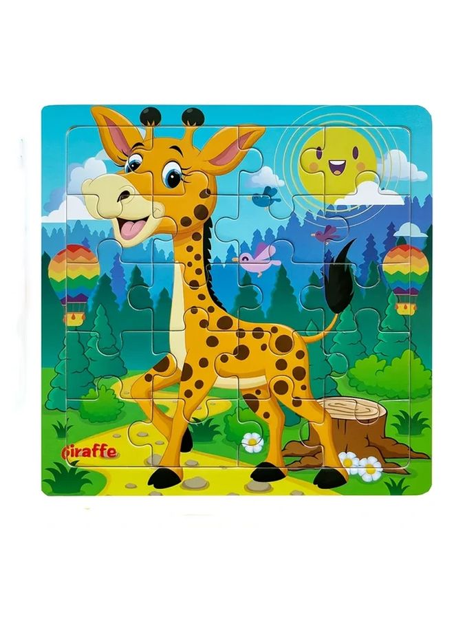 Wooden Deer And Elephant Puzzle Educational Animal Jigsaw Game For Kids Ages 3 6 Years Old - Image 2