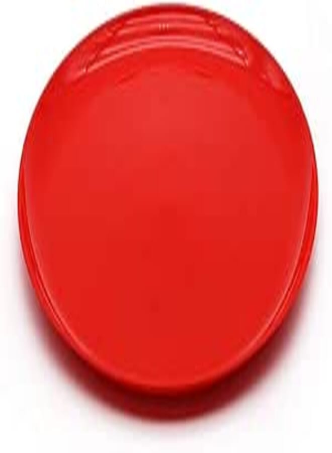 Mintra Large Round Plastic Plate for Serving Food, Fruits, Desserts and Cheese Suitable for Parties and Occasions - Red
