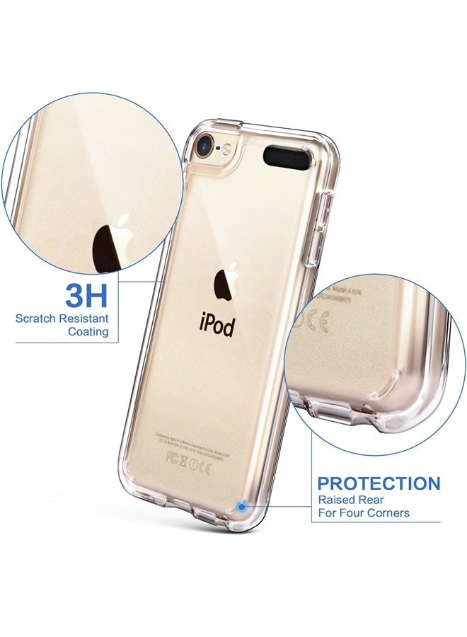 IDWELL iPod Touch 7 Case Clear,IDWELL Touch 6 Touch 5 Case with 2 Screen Protectors, Clear Slim Soft TPU Bumper Hard Cover for iPod Touch 5/6/7th Generation (Latest Model,2019 Released), HD Clear - Image 4