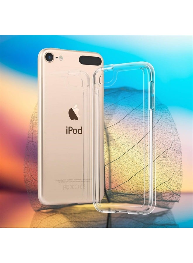 IDWELL iPod Touch 7 Case Clear,IDWELL Touch 6 Touch 5 Case with 2 Screen Protectors, Clear Slim Soft TPU Bumper Hard Cover for iPod Touch 5/6/7th Generation (Latest Model,2019 Released), HD Clear - Image 2