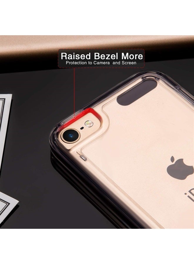 IDWELL iPod Touch 7 Case Clear,IDWELL Touch 6 Touch 5 Case with 2 Screen Protectors, Clear Slim Soft TPU Bumper Hard Cover for iPod Touch 5/6/7th Generation (Latest Model,2019 Released), HD Clear - Image 3
