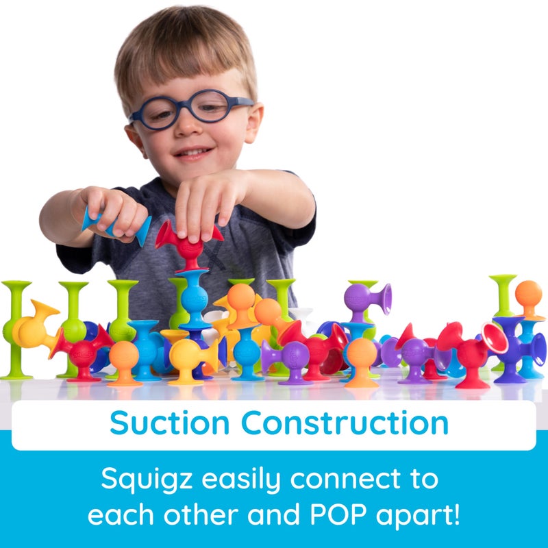 Fat Brain Toys Squigz Starter Set, 24 Piece Suction Bath Toys, Sensory Toys for Kids 3 and Up - Image 3