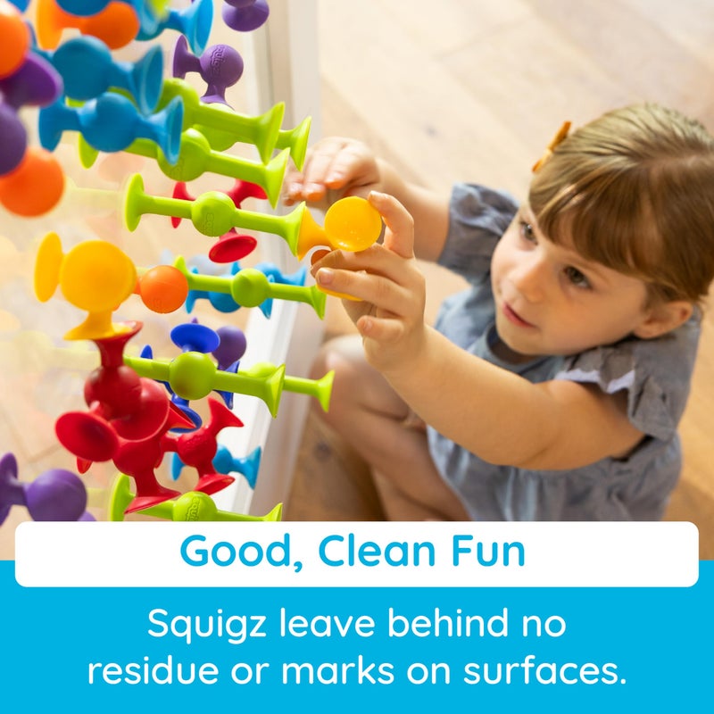 Fat Brain Toys Squigz Starter Set, 24 Piece Suction Bath Toys, Sensory Toys for Kids 3 and Up - Image 4