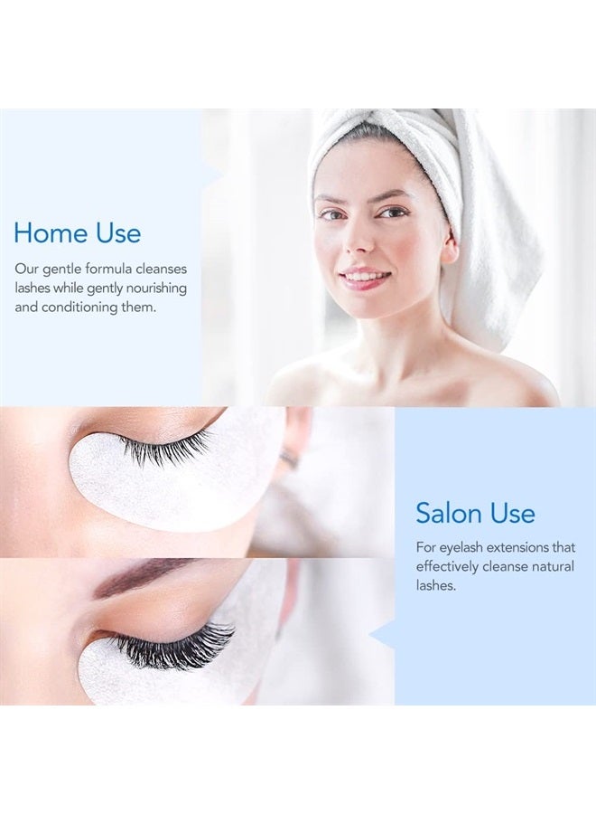 AuReve Eyelash Extension Cleanser Lash Shampoo Eyelash Extension Shampoo Lash Foam Cleanser Eyelid Cleanser for Makeup Remover Eyelash Care, Paraben & Sulfate Free for Salon and Home Use (Original 600ml) - Image 3