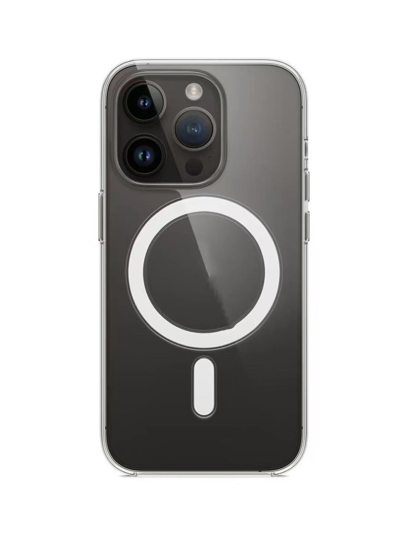 حافظة شفافة لهاتف iPhone 15 Pro مع Magsafe والرسوم المتحركة، نفس الغطاء الواقي الرسمي المقاوم للصدمات، 6.1 بوصة - Image 1