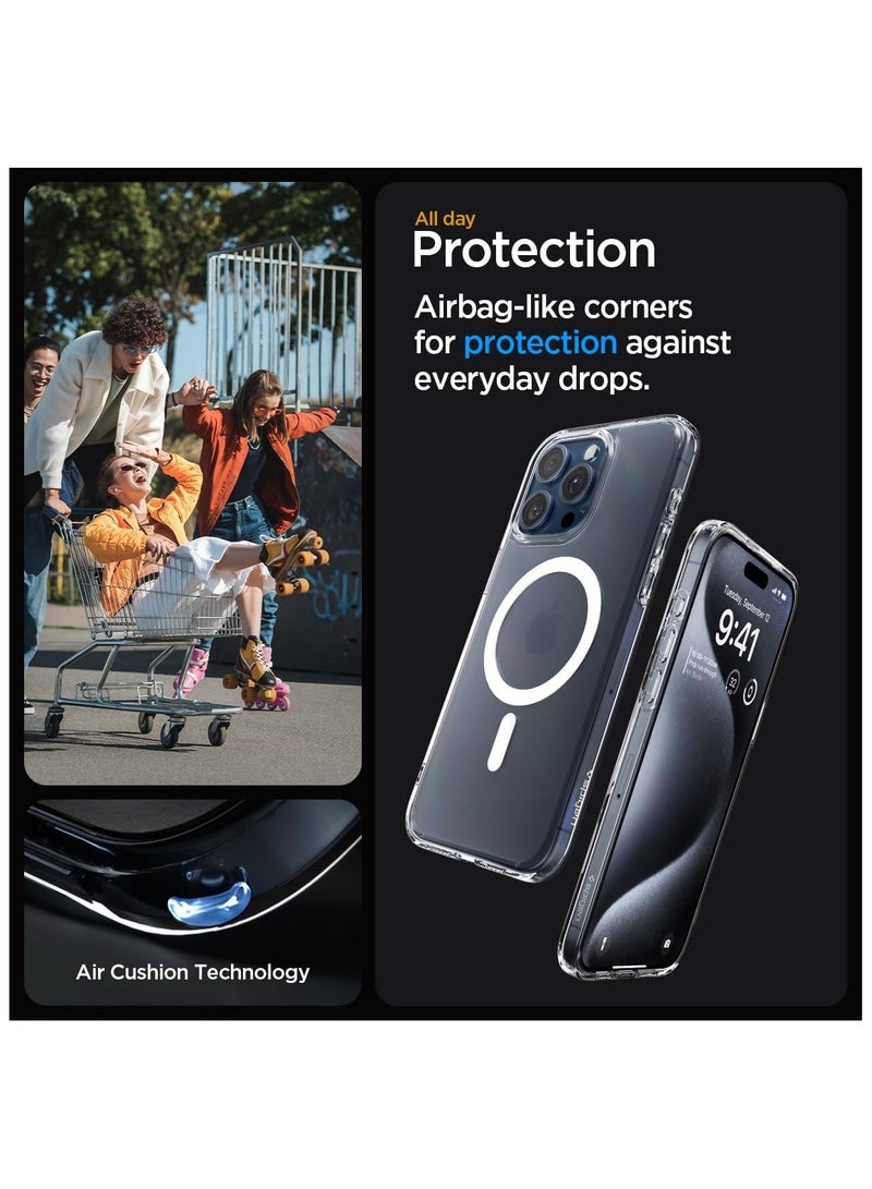 حافظة شفافة لهاتف iPhone 15 Pro مع Magsafe والرسوم المتحركة، نفس الغطاء الواقي الرسمي المقاوم للصدمات، 6.1 بوصة - Image 4