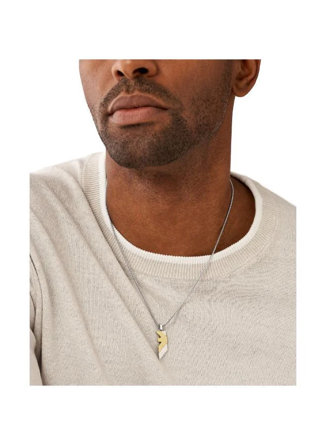 EMPORIO ARMANI  Bold Eagle Logo Necklace for Men | Best Price UAE
