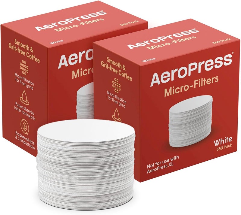AeroPress Micro-Filters Replacement Pack - 700 Count Disposable Coffee Filters, White - Image 1