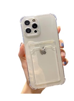 Generic Compatible with iPhone 15 Pro Case,Clear Protective Card Slot Case,Slim Fit Drop Resistant Soft TPU Wallet Case with Bumper,Cute Card Holder Pocket Case  - Image 1