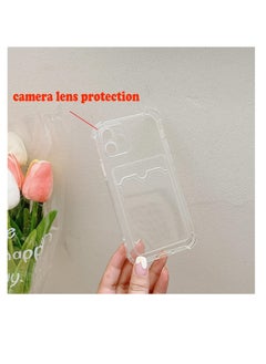 Generic Compatible with iPhone 15 Pro Case,Clear Protective Card Slot Case,Slim Fit Drop Resistant Soft TPU Wallet Case with Bumper,Cute Card Holder Pocket Case  - Image 3