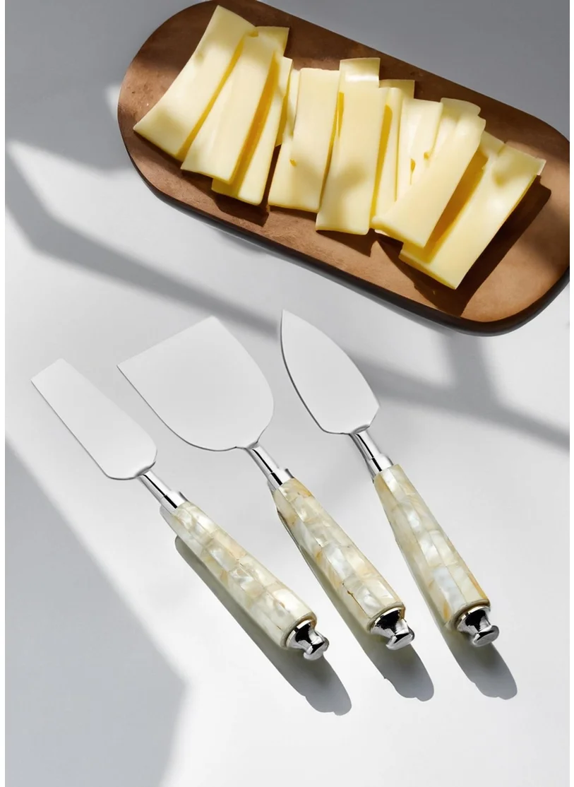 The Mia Pearl Cheese Service Set 3 Pieces