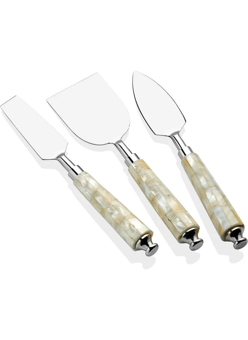 The Mia Pearl Cheese Service Set 3 Pieces