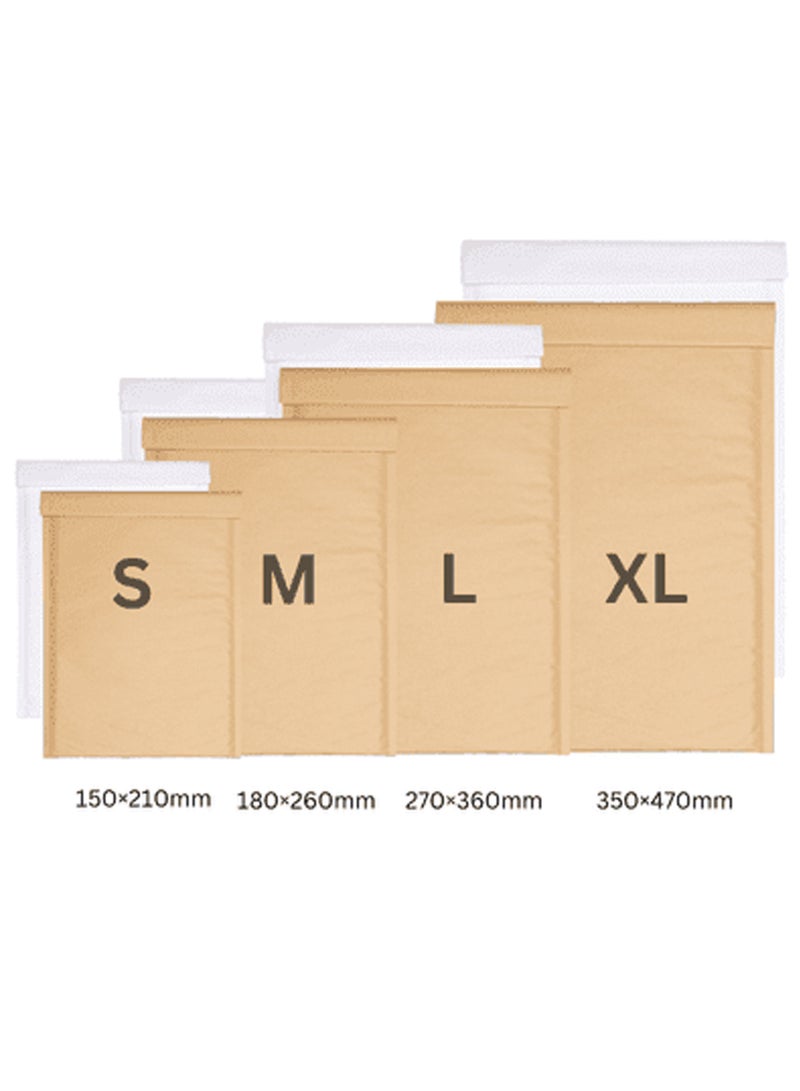 AirPouch Kraft Paper Bubble Mailers – Padded Eco-Friendly Shipping Envelopes, Air Pouch Peel & Seal Protective Mailers Color White Size Medium (180×260) – 5 Pcs - Image 5