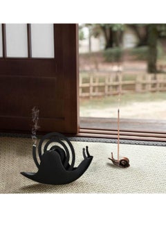 BIGTHREE Snail Mosquito Coil Holder Metal, Snail Incense Stick Holder, Incense Ash Catcher with Cleaning Brush, Mosquito Repellent Coil Holder, Home Office Camping Supplies, Table Decoration  - Image 2
