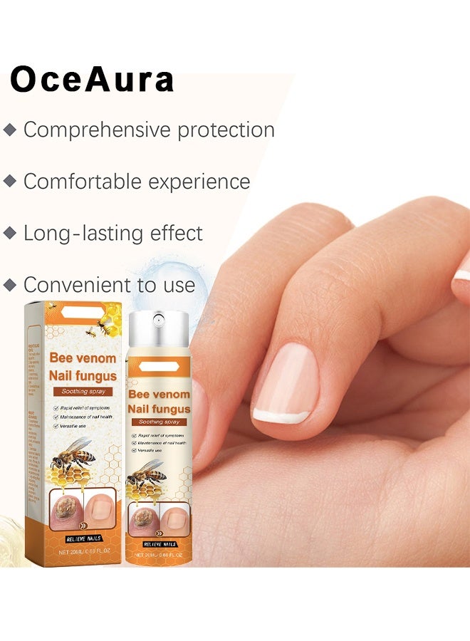 OceAura Bee Venom Nail Fungus Soothing Spray, Advanced Nail Repair Spray, Professional Bee Venom Nail Soothing Spray, Nail Repair For Damaged Nails, Nails Care, Nails Repair Essence Serum For Damaged Nails Safely And Gently, 20ml - Image 2