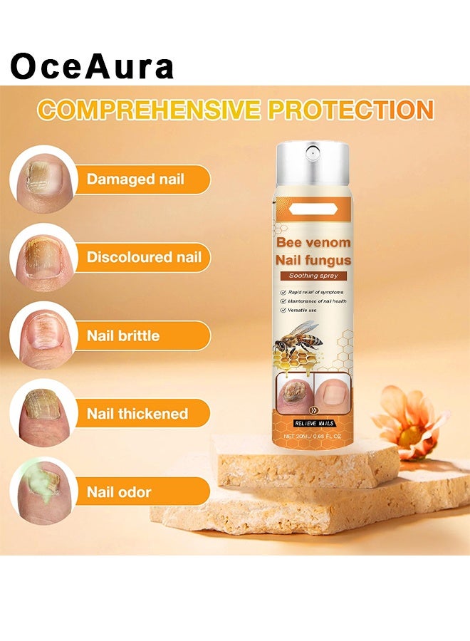 OceAura Bee Venom Nail Fungus Soothing Spray, Advanced Nail Repair Spray, Professional Bee Venom Nail Soothing Spray, Nail Repair For Damaged Nails, Nails Care, Nails Repair Essence Serum For Damaged Nails Safely And Gently, 20ml - Image 4