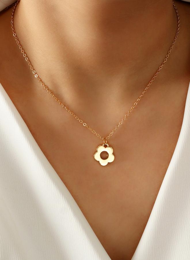 Take Two Flower Pendant Necklace - Image 1