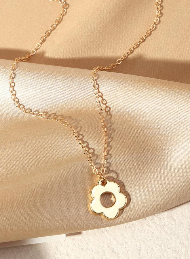 Take Two Flower Pendant Necklace - Image 2