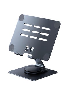 GNAFOTU 360° Rotating Tablet Stand, Adjustable Swivel Tablet Holder for iPad Pro, Air, Mini, Macbook Laptop, Carbon Alloy Desk/Tablet Stand  - Image 1