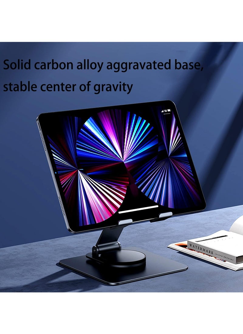 GNAFOTU 360° Rotating Tablet Stand, Adjustable Swivel Tablet Holder for iPad Pro, Air, Mini, Macbook Laptop, Carbon Alloy Desk/Tablet Stand  - Image 2