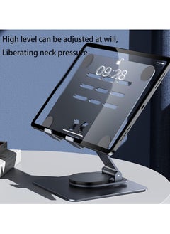 GNAFOTU 360° Rotating Tablet Stand, Adjustable Swivel Tablet Holder for iPad Pro, Air, Mini, Macbook Laptop, Carbon Alloy Desk/Tablet Stand  - Image 5