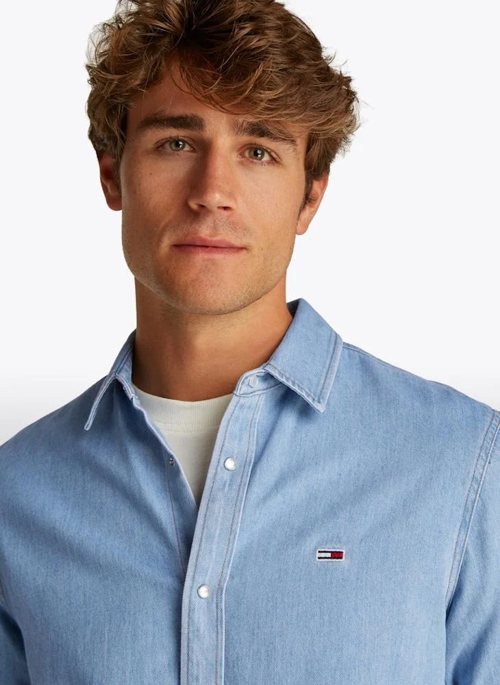 TOMMY JEANS Regular Fit Long Sleeve Denim Shirt