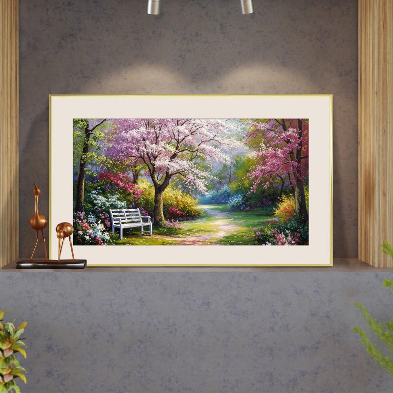 JOOZ Flowers Diamond Painting Kits for Adults 5D Large Landscape Diamond Painting Kit for Adults Full Drill Trees Diamond Painting Kits Gem Art Kits for Home Wall Decor 27.5x15.7Inch - Image 5