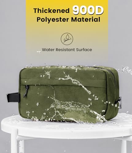 Vorspack Travel Toiletry Bag for Men - Hanging Toiletries Bag Water Resistant Travel Bag for Toiletries Accessories - Army Green - Image 4
