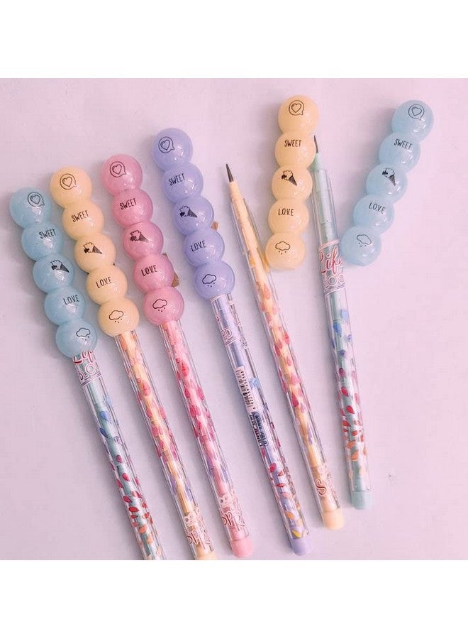 تارا13 هدايا Tera13 للأطفال - قلم رصاص أسود للبنات (8 قطع) - قلم رصاص للبنات، قلم رصاص للكتابة والرسم للأطفال، قلم رصاص للمدرسة، أدوات مكتبية - قلم رصاص للبنات - هدايا كانجاك - Image 1