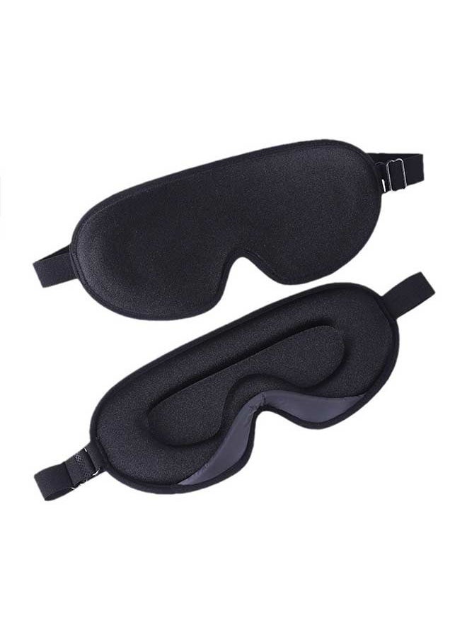 Generic - Eye Mask for Sleeping, 3D Weighted Eye Cover, Blindfold, Memory Foam Sleep Mask for Women Men, Comfortable for Travel Nap on Airplane (Black) - Image 1