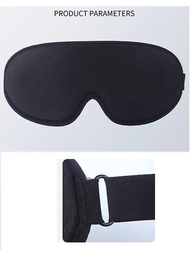 Generic - Eye Mask for Sleeping, 3D Weighted Eye Cover, Blindfold, Memory Foam Sleep Mask for Women Men, Comfortable for Travel Nap on Airplane (Black) - Image 1