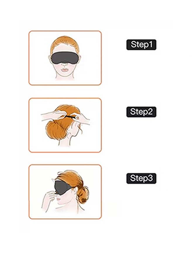 Generic - Eye Mask for Sleeping, 3D Weighted Eye Cover, Blindfold, Memory Foam Sleep Mask for Women Men, Comfortable for Travel Nap on Airplane (Black) - Image 1