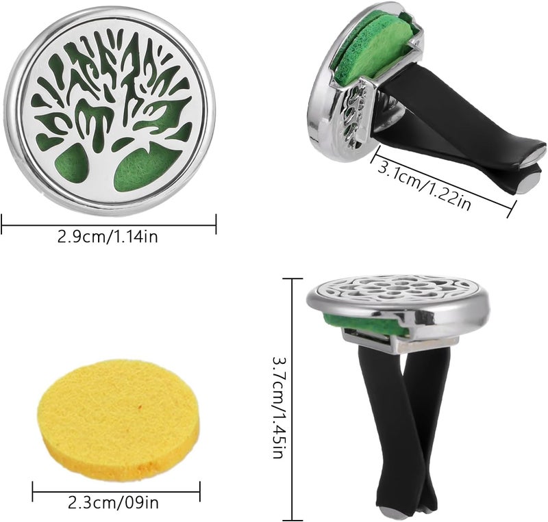 YWLI Car Air Freshener Diffuser Vent Clips - Aromatherapy Essential Oil Diffuser Tree of Life Car Clip with 20 Refill Pads, Gift for Women/Men - Image 5