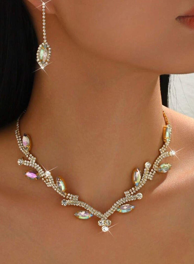 JewelryPalace 2 Pcs Zirconia Jewelry Set For Women, Necklace And Earrings Set, Elegant Occasion Accessories - Image 2