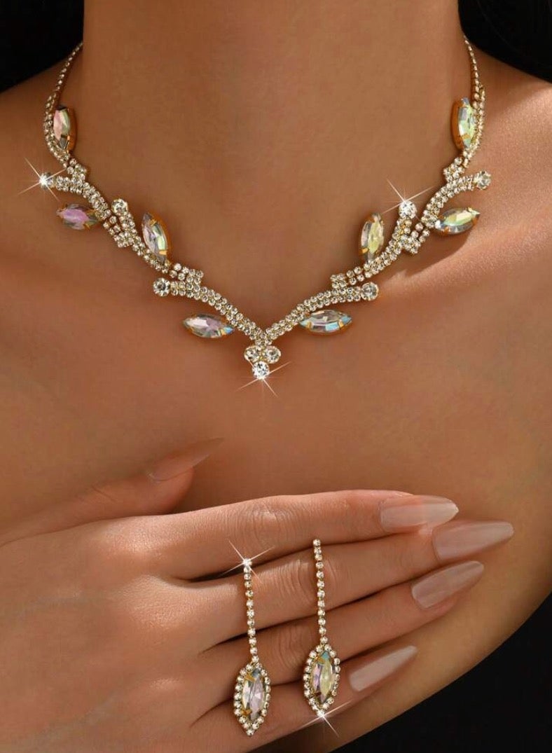 JewelryPalace 2 Pcs Zirconia Jewelry Set For Women, Necklace And Earrings Set, Elegant Occasion Accessories - Image 3