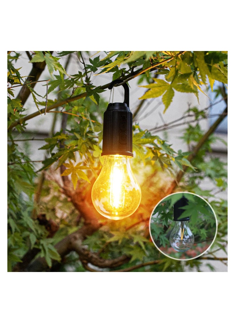 ARNOTEC Solar Rechargeable Camping Lights, Waterproof LED Tent Lights with USB Cable, 3 Modes Hanging Camping Lantern, Hanging Lamp for Hiking, Emergency, Camping, Household, Car Repairing(1PCS)  - Image 3
