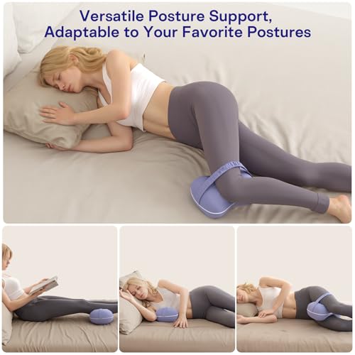 Forcanby Knee Pillow for Side Sleepers - Smooth Spine Alignment Pillow, Memory Foam Knee Pillows for Back Hip Pain, Spine Aligning, Sciatica, Surgery Recovery, Pregnancy - Image 5