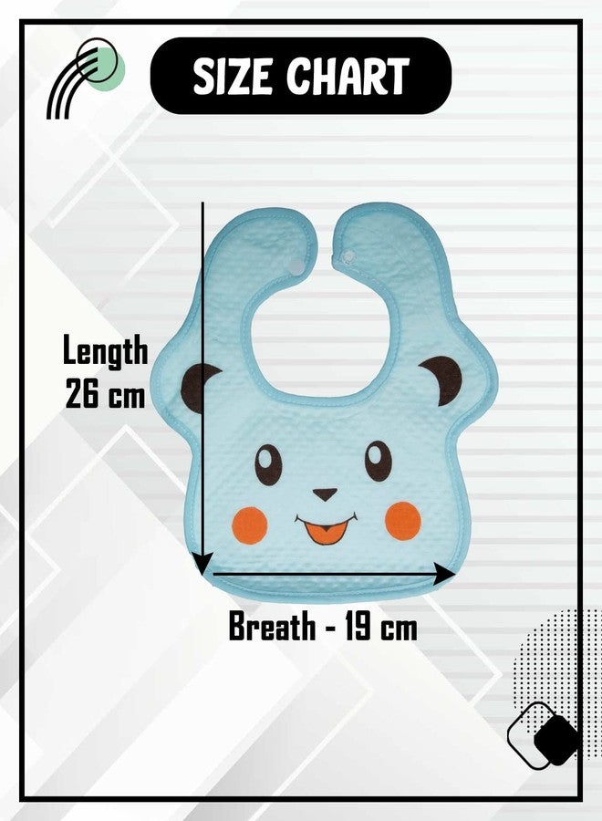BTfash Babies Soft Button Bib for Feeding | Waterproof Bib for New Born | Washable Feeding Aprons for Infants & Toddlers | Reusable, Comfortable & Ideal for Mealtime | Gentle on Skin (Assorted_PO2) - Image 4
