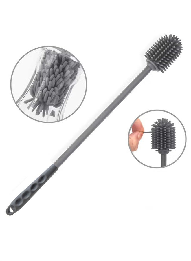 هومستر فرشاة تنظيف زجاجات السيليكون مع مقبض طويل ، نظافة زجاجات المياه لزجاجات الأطفال ، قنينة هيدرو ، زجاجة رياضية ، زهرية ، أدوات زجاجية ، مثالية لفتحات زجاجات قطرها أصغر - Image 3