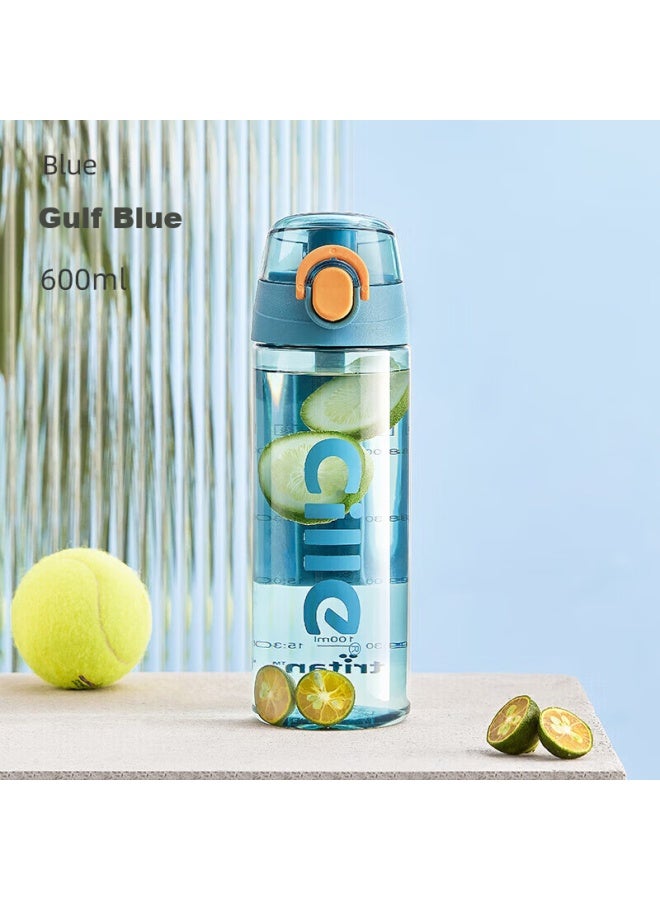 Cille Tritan Plastic Cup For Men, Women, Students And Children, Outdoor Sports Portable Water Bottle, 600ml, Water Green, Xl-2217 - Image 1