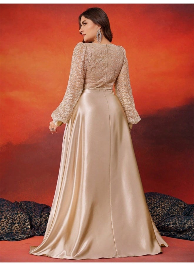 Madam Uniq Lace Bodice Gown Dress  - Image 2