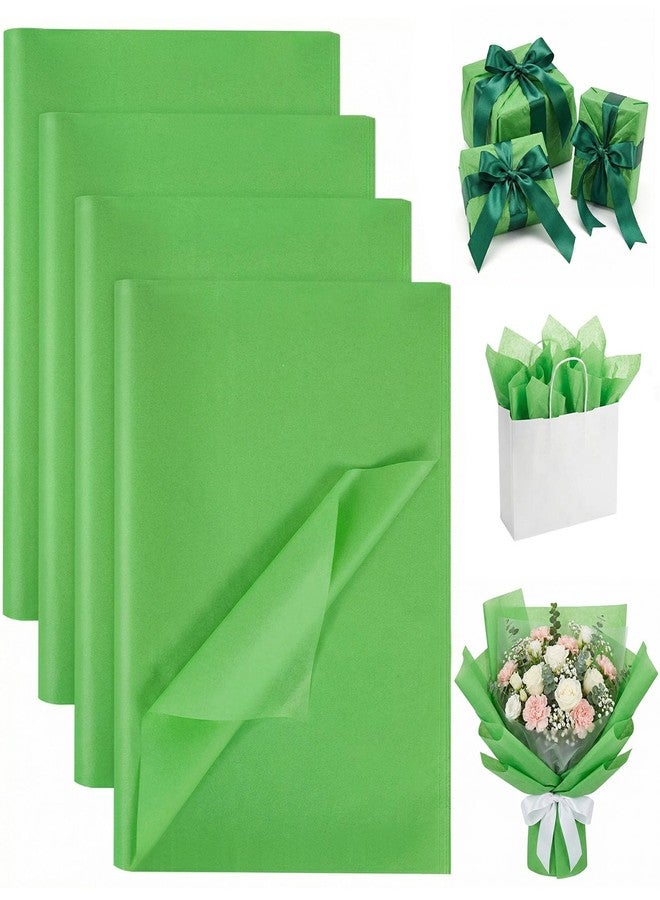 VGOODALL 120 Sheets Green Tissue Paper, 14 x 20 Inch Gift Wrapping Paper for Wedding Birthday Baby Shower DIY Crafts Project Party Decor - Image 1