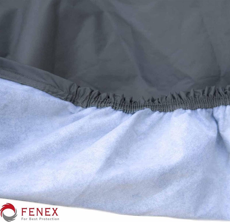 fenex Car Cover [XLarge] – All-Weather Protection | Waterproof, UV-Resistant, Dustproof, Breathable | Indoor/Outdoor Use | Door Zipper & Mirror Pockets | Fits Sedan cars (533 × 177 × 121 cm) - Image 4