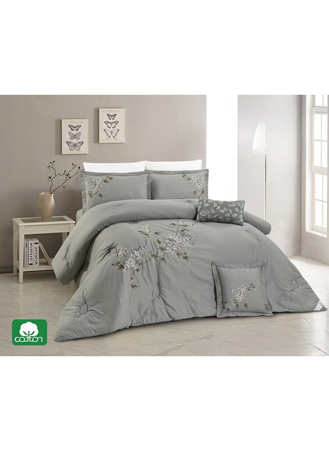 Hours hours comforter set with soft silky fabric 100% cotton and a modern and distinctive pattern that satisfies all tastes 8 pieces king size 