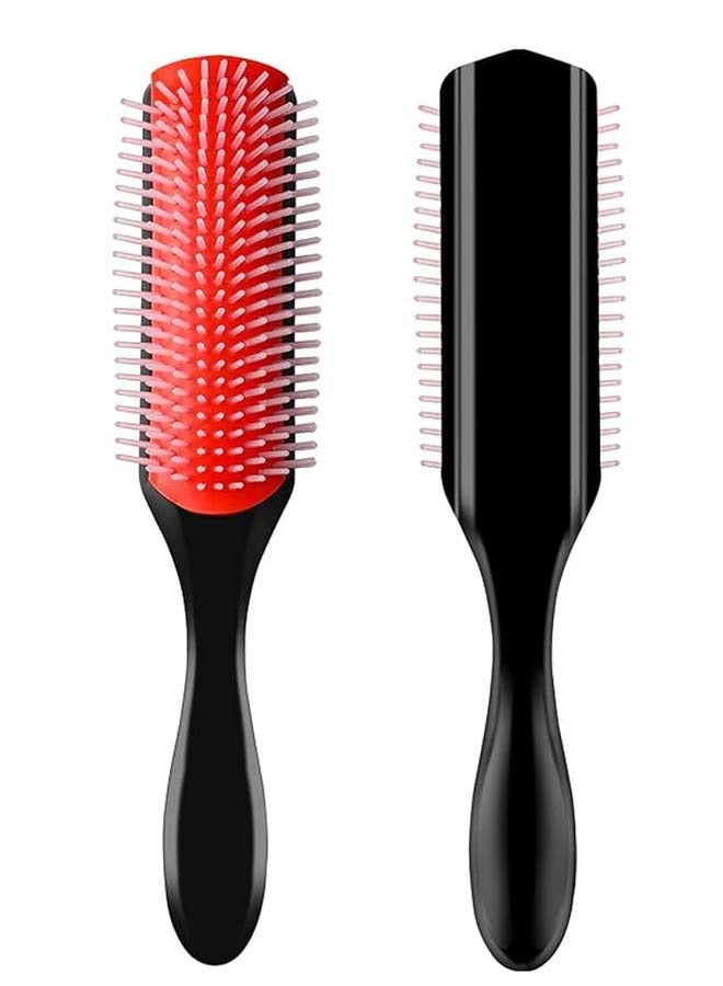 Generic Curly Hair Comb 9-Row Hair Brush Styling Brush Cushion Hair Brush for Separating Shaping  Defining Curls  Blow-Drying  Styling Detangling  Anti-static - Image 1