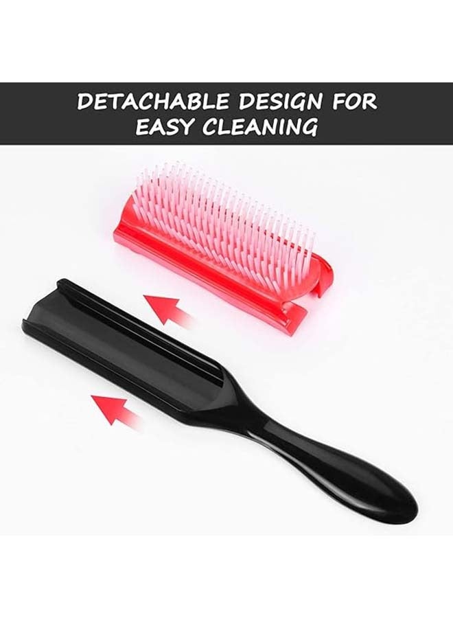 Generic Curly Hair Comb 9-Row Hair Brush Styling Brush Cushion Hair Brush for Separating Shaping  Defining Curls  Blow-Drying  Styling Detangling  Anti-static - Image 5