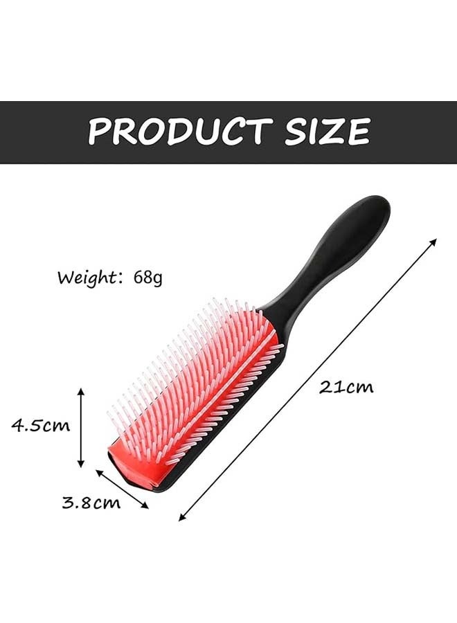 Generic Curly Hair Comb 9-Row Hair Brush Styling Brush Cushion Hair Brush for Separating Shaping  Defining Curls  Blow-Drying  Styling Detangling  Anti-static - Image 4